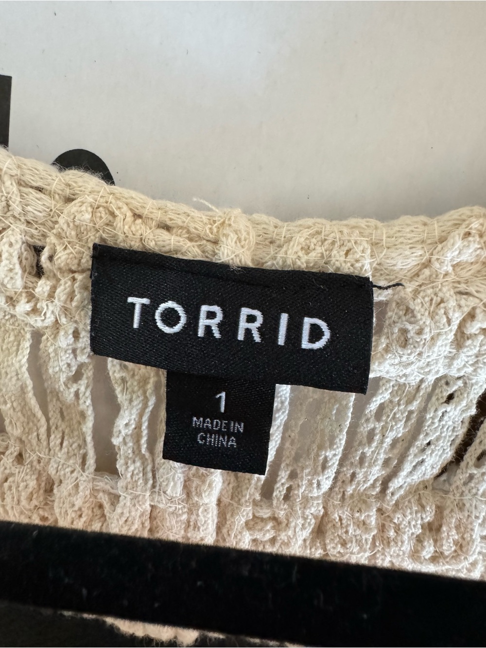 NWOT Torrid Cream Crochet Top - Picture 7 of 9